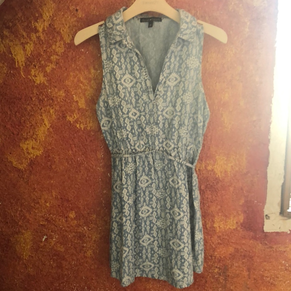 Blue tribal print mini dress!